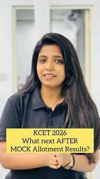 😱 KCET Mock Results on 6th JULY ! What NEXT? | Jasmine Mam #shorts