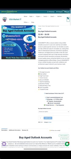Top Website To Buy Aged Outlook Accounts (PVA & Bulk)