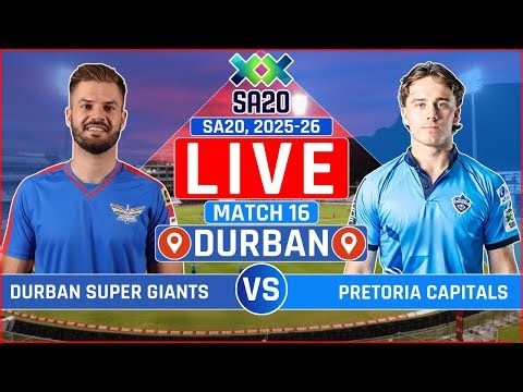 SA20 Live: Durban Super Giants vs Pretoria Capitals Live Scores | DSG vs PC Live Scores & Commentary