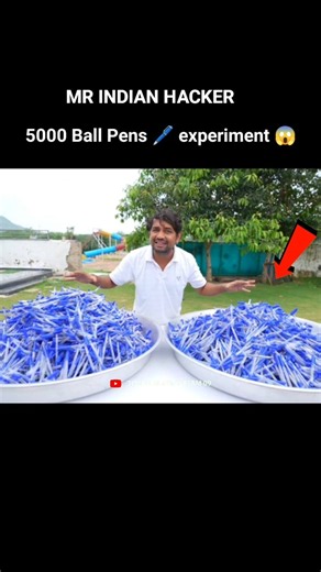 5000 Ball Pens 🖊️ Experiment 😱✅ #mrindiahacker #experiment #shortsfeed #ytshorts #shorts