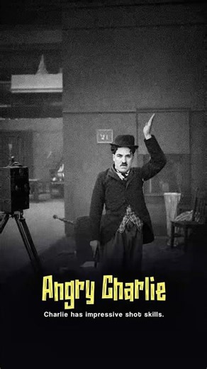Charlie has impressive shot skills. #charliechaplin