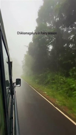 Day 11/100 🌧️ Chikkamagaluru roads look magical in the rain! ❤️ #travel #karnatakatourism