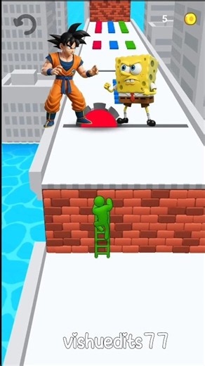 Goku vs SpongeBob!💪🏻😲 Who Is Stronger? 😱 #shorts #shortsfeed #youtubeshorts #games #goku #fyp