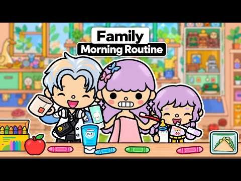 ⭐My Family's Morning Routine in Toca Boca (+ NEW SECRETS) 🥺