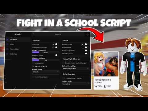Fight In a School Script - KILLAURA, HITBOX, ATTACK SPEED, KILL TARGET & MORE (MOBILE & PC)