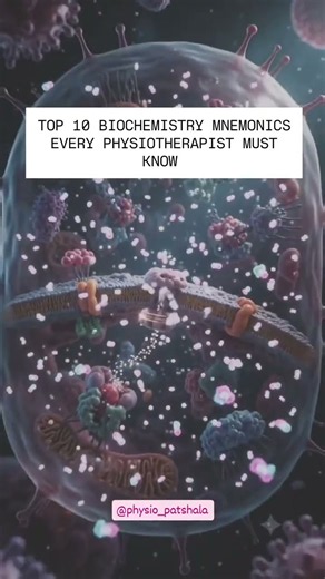 TOP 10 BIOCHEMISTRY MNEMONICS EVERY PHYSIOTHERAPIST MUST KNOW @Physio_patshala #BIOCHEMISTRY