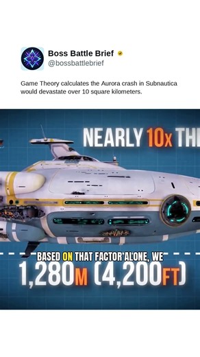 Game Theory calculates the Aurora crash in Subnautica would devastate over 10 square kilometers.