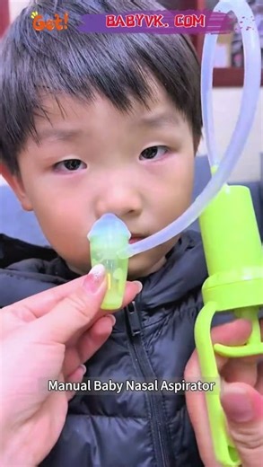 Manual Baby Nasal Aspirator – Safely Clear Mucus & Help Baby Breathe #NewbornCare