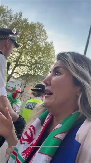 Protesters stabbed at London rally against war on Iran | AJ #shorts