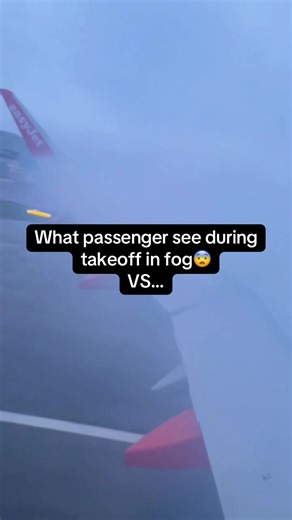 Fog Takeoff: Passenger View vs. Pilot View
