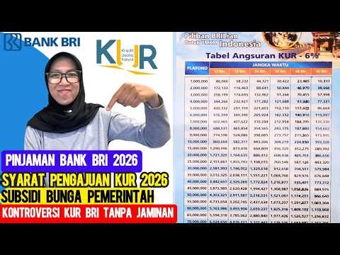 OFFICIAL BRI KUR LOAN 2026 | BRI KUR LOAN REQUIREMENTS | BRI KUR LOAN TABLE | BRI KUR INSTALLMENTS