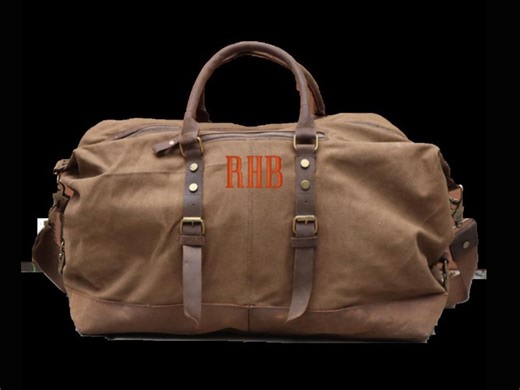 Weekender Travel Bag Personalized Mens Leather Bag Canvas Leather Duffel Bag for Men Military Style Oversized Weekend Travel Gift - Etsy