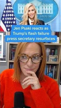 Jen Psaki reacts as Trump's flash failure press secretary resurfaces