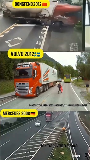 Seconds from Disaster: Legendary Volvo & Mercedes Emergency Braking! 🚚💨