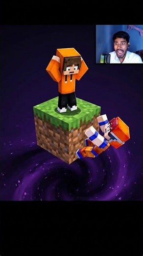 Highlight Clip 😂4 Players, 1 Block, 100 Days in Minecraft Hardcore! p2