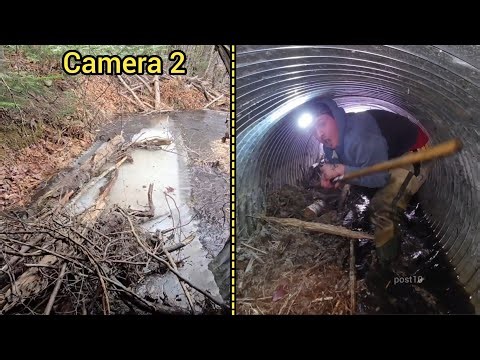 Unclogging Massive Ice Dam And Huge Beaver Dam Washout At Once. FULL VIDEO