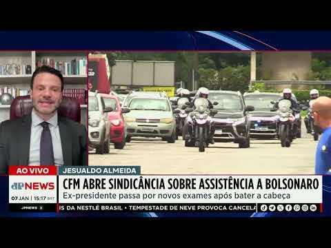 CFM abre sindicância sobre assistência a Jair Bolsonaro após queda na PF | TEMPO REAL