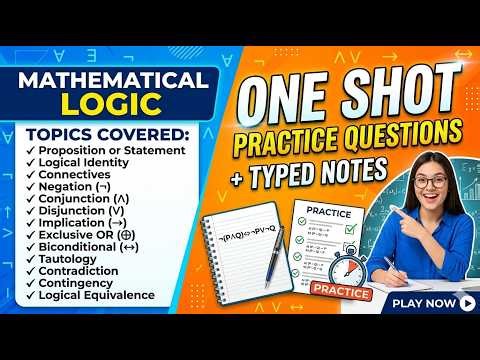 All Mathematical Logics Chapter in one shot | Easy Explanation