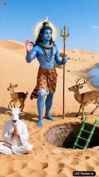 Divine Rescue! When a Cow Cried Out… Lord Shiva Saved the Innocent Deer #ai #lordshiva