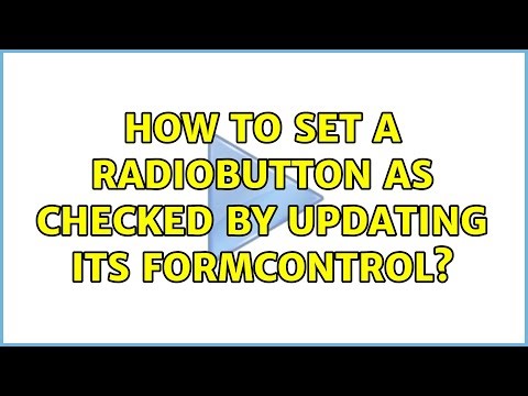 How to set a radiobutton as checked by updating its FormControl?