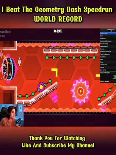 I Beat The Geometry Dash Speedrun World Record - Part 1