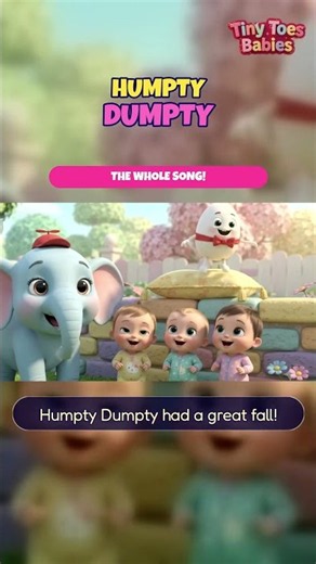 Humpty Dumpty 🌟 The Whole Song in 1 Minute #shorts