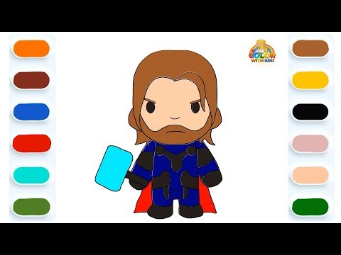 Learn to Draw Thor - Drawing and Coloring Tutorial for Kids