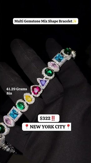 Multi Gemstone Multi Shape 8 Bracelet I Luxury Gemstone Jewelry