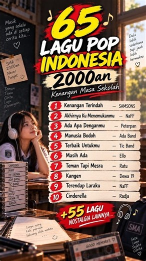 65 Lagu Pop Indonesia 2000an Kenangan Terbaik Masa Sekolah