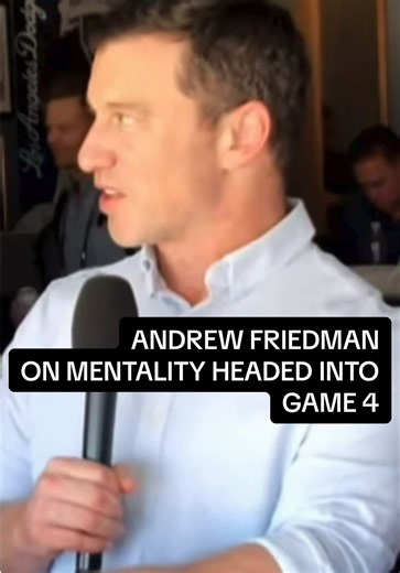 “THERE’S A QUIET CONFIDENCE” Andrew Friedman On the Mentality Going Into GAME 4 Listen Live On @am570lasports To Game 4 #dodgers #mlb