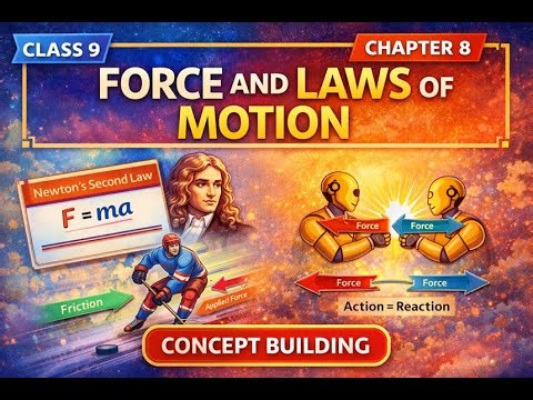 Concept Building Class 9 | Chapter 8 Force & Laws of Motion | CBSE Guide Physics | Newton's Law