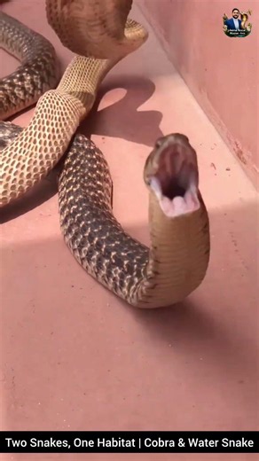 Two Snakes, One Habitat | Cobra & Water Snake #snake #wildliferescue #cobra #wildlife #animals