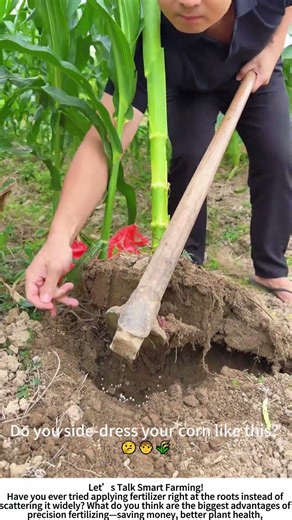 Precision Fertilizing Corn – Giving Seedlings a Targeted Boost! 🌽💪
