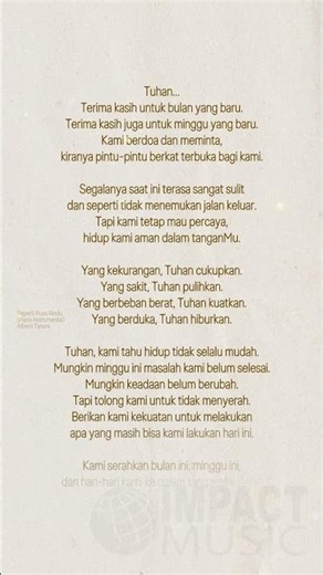 Terima kasih Tuhan atas hari yang baru bagiku...