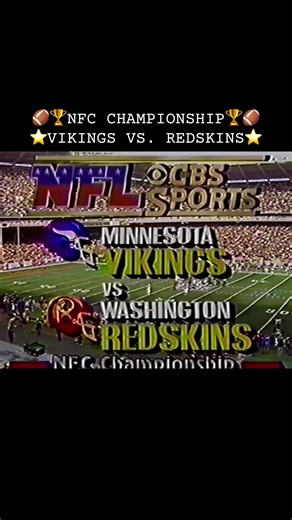 1988 NFC Championship Vikings vs. Redskins CBS Intro 🏈🏆⭐️ #nfl #football #1988