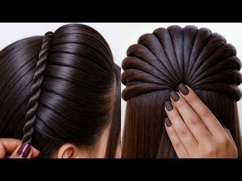 Beautiful & Different Hairstyle Tutorial | Simple Hair Style Girl | Hairstyle For Birthday Girl