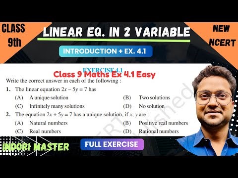 Exercise 4.1 || Linear Equation in Two Variables || Class 9 Maths Chapter 4 || New NCERT ||