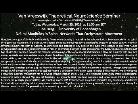 Neural Manifolds in Spinal Networks That Orchestrate Movement | Rune Berg, University of Copenhagen