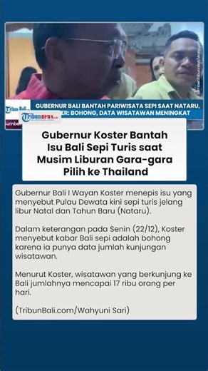 Muncul Kabar Kunjungan Turis ke Bali Menurun saat Liburan, Gubernur Bali Bantah: Bohong!