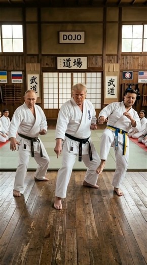 Trump Teaches Karate to Putin & Zelensky 😂🥋 | Funny # Viral Shorts # Trending # Animation # Comedy