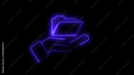 A file manager icon typically shows a folder or stacked documents, symbolizing organization and file management. Often designed with a 4k video.