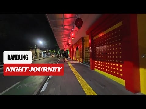 Bandung, Indonesia 4K Walking Tour: Night Journey