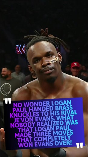 No wonder Logan Paul handed brass knuckles to his rival Je'Von Evans. What nobody realized was that Logan Paul made three moves that completely won Evans over!#usa_tiktok #foryou #loganpaul #jevonevans #wwe