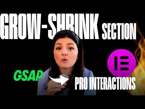 GSAP GROW-SHRINK Scroll Animation Rebuilt in Elementor V4 w/ PRO Interactions