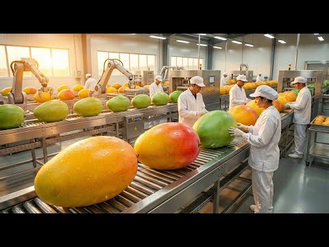 Inside an Alphonso Mango Factory From Pulping King Fruits to Bottling Thick Yellow Nectar