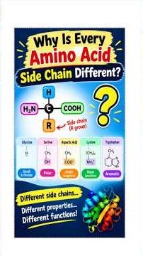 🧬 Why Is Every Amino Acid Side Chain Different? | Protein Structure Explained 🔬| #biochemistry