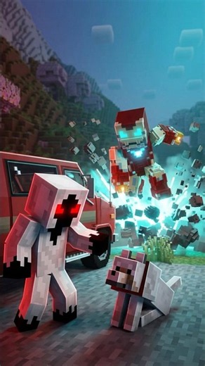 Entity 303 Kidnapped the Dog, but Iron Man Saved Him - MİNECRAFT #shorts