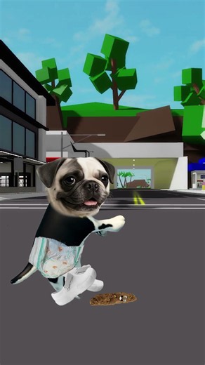 Bulldog and poop in Roblox
