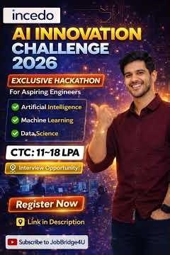 Incedo AI Innovation Challenge 2026 | AI/ML Hackathon | ₹11–18 LPA Opportunity | Register Now 🔥