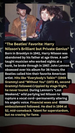 "The Beatles' Favorite: Harry Nilsson's Brilliant but Private Genius"